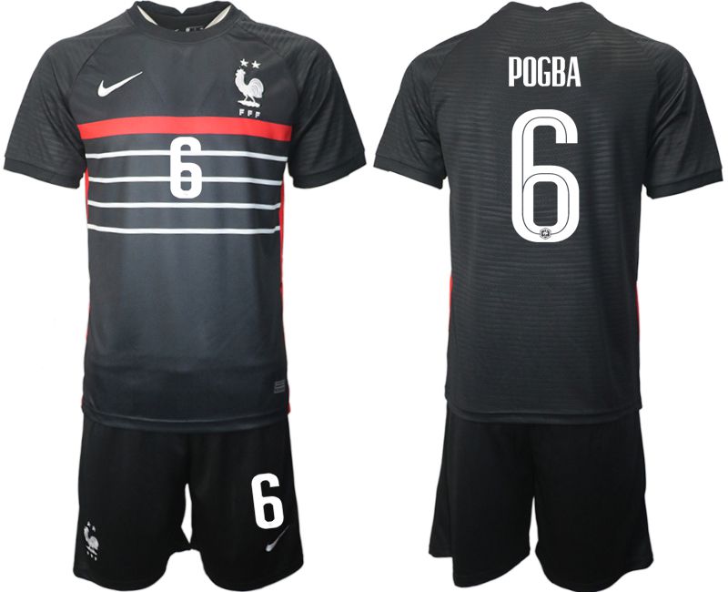 Men 2022 World Cup National Team France home black #6 Soccer Jersey->customized soccer jersey->Custom Jersey